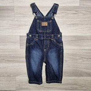 CARTER'S Baby Boy Dark Wash Snap Overalls Coveralls 6 Months